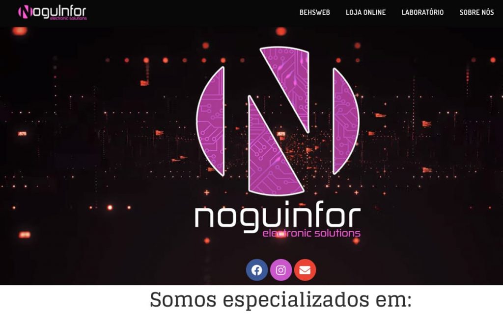Noguinfor Informática, loja online criada pela BEHS