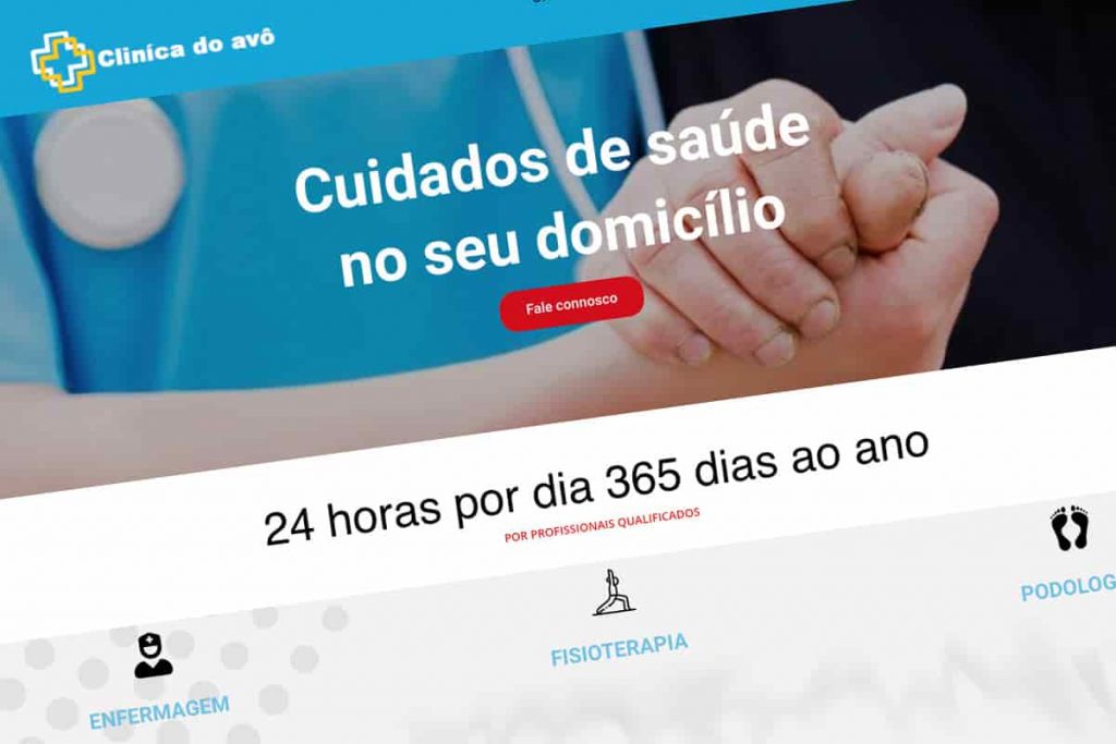 Clínica do avô, Enfermeiros ao domicilio, website institucional, BEHS