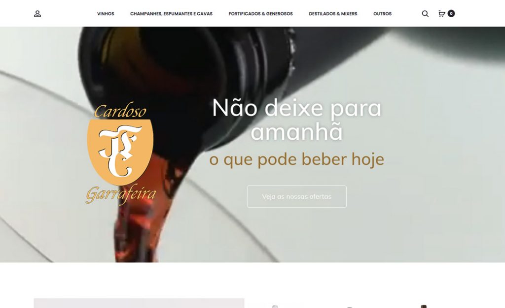 Garrafeira Cardoso Famalicão, loja online, serviço BEHS