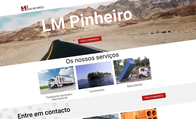 LM Pinheiro –  Transportes – Website corporativo criado pela BEHS