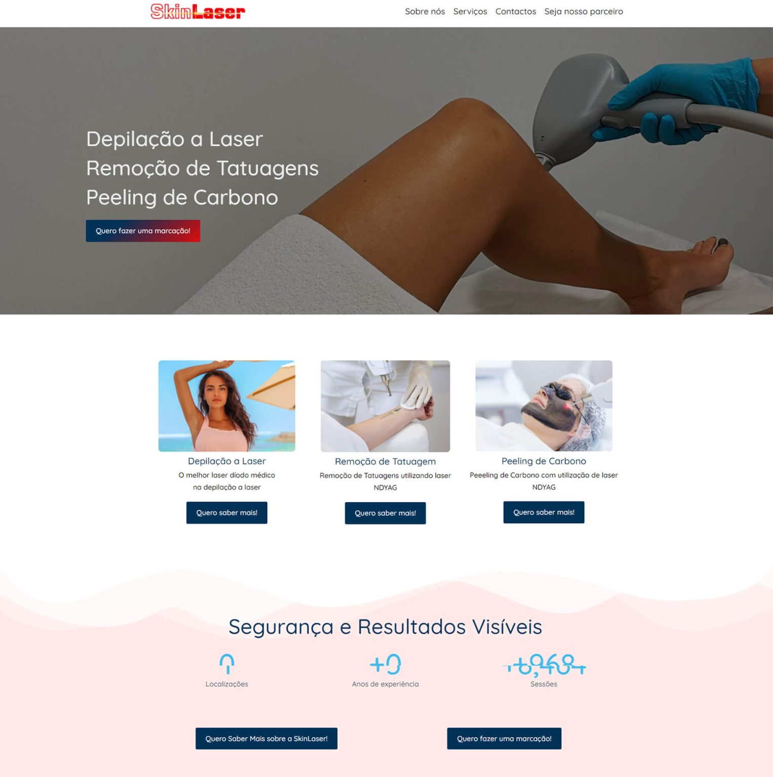 Skinlaser Portugal Depilação a laser site criado pela BEHS